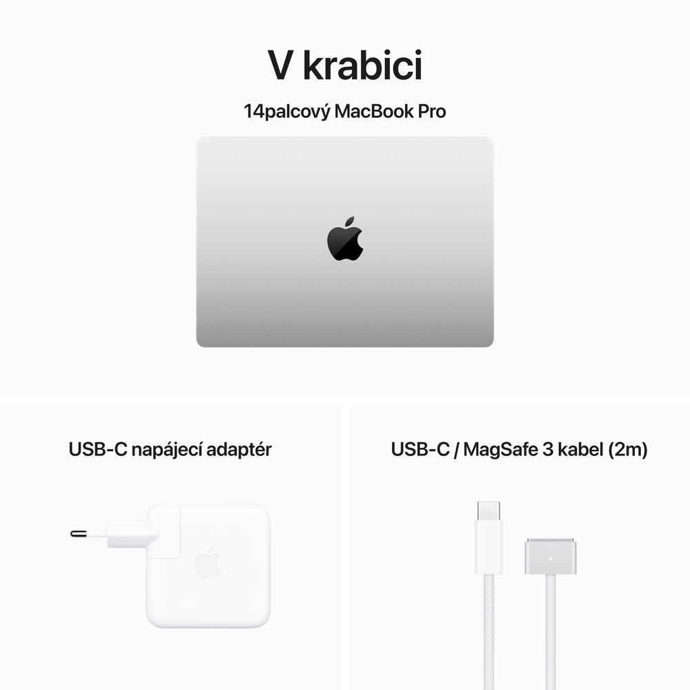 MacBook Pro 14" Apple M3 Pro 11core CPU 14core GPU 18GB 512GB Stříbrný CZ