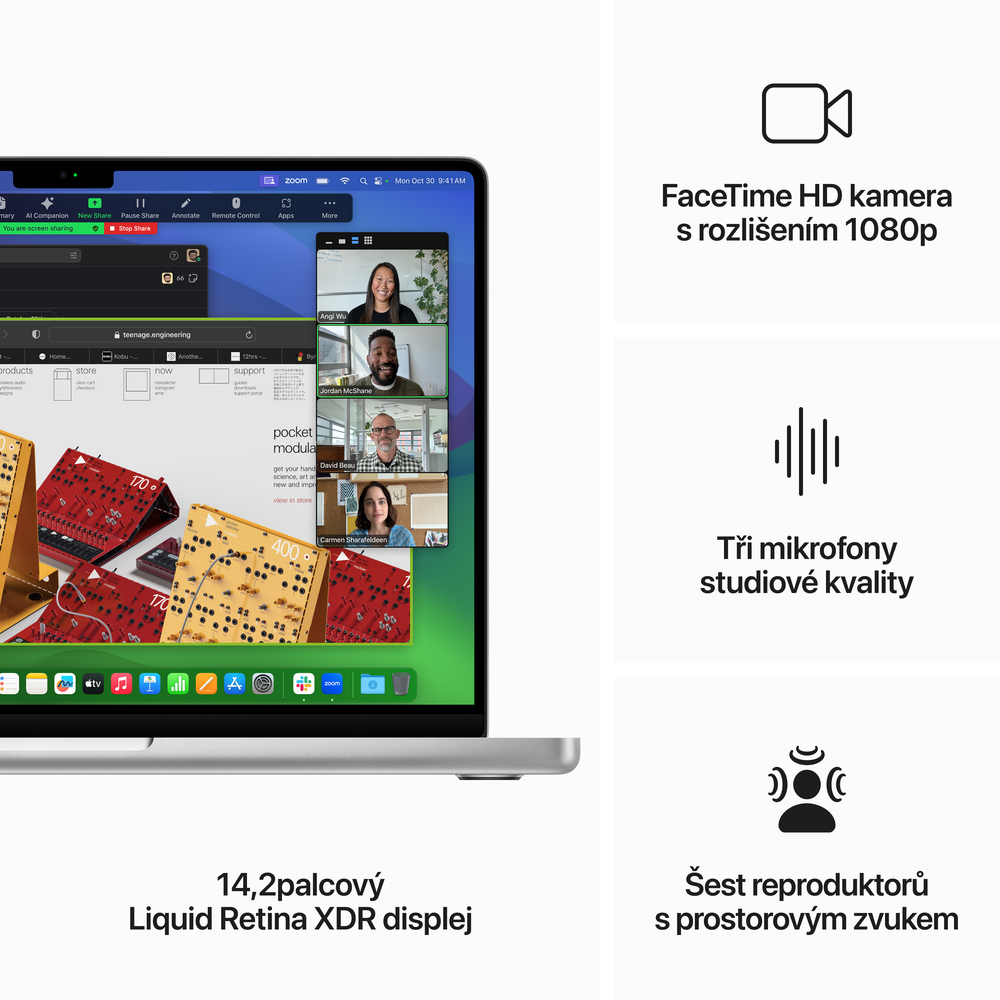 MacBook Pro 14" Apple M3 Pro 11core CPU 14core GPU 18GB 512GB Stříbrný CZ