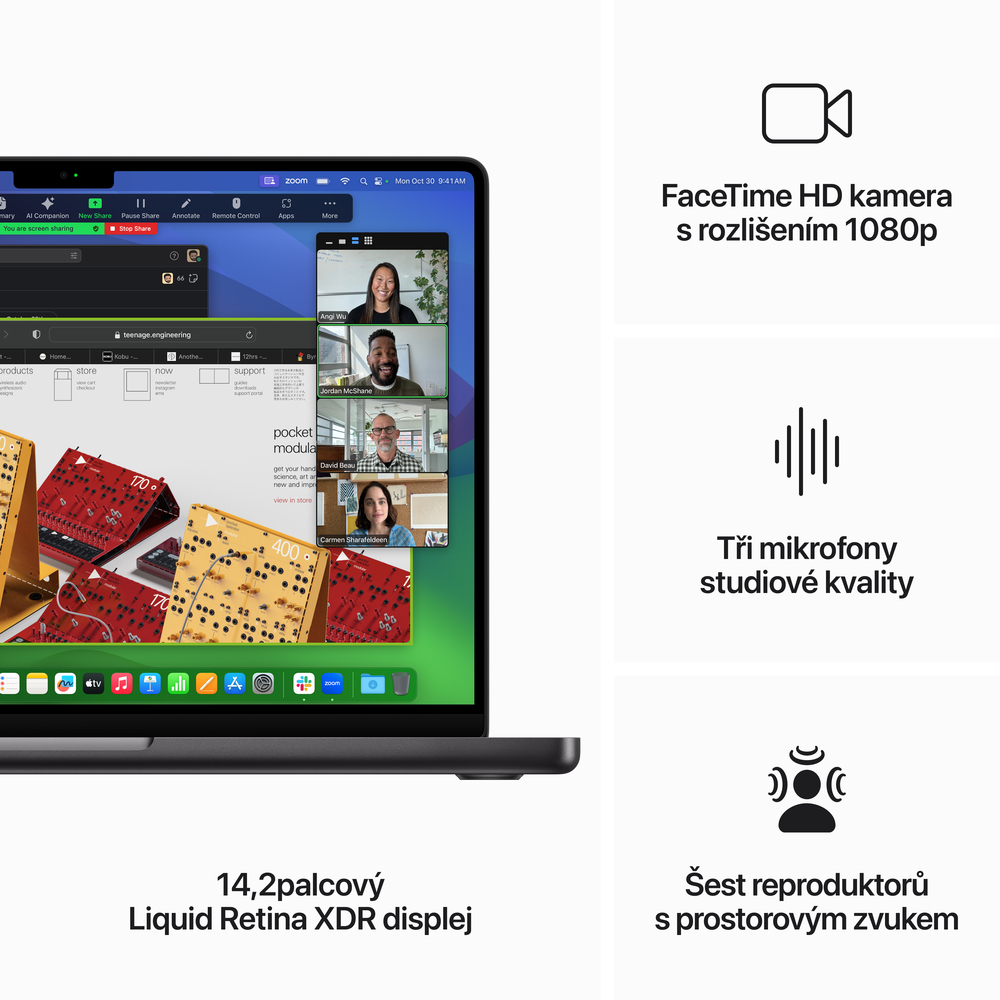 MacBook Pro 14" Apple M3 Pro 12C CPU 18C GPU 18GB 1TB Kozmický čierny CZ