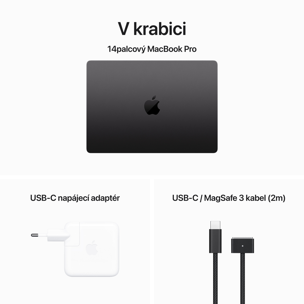 MacBook Pro 14" Apple M3 Max 14core CPU 30core GPU 36GB 1TB Vesmírně černý CZ