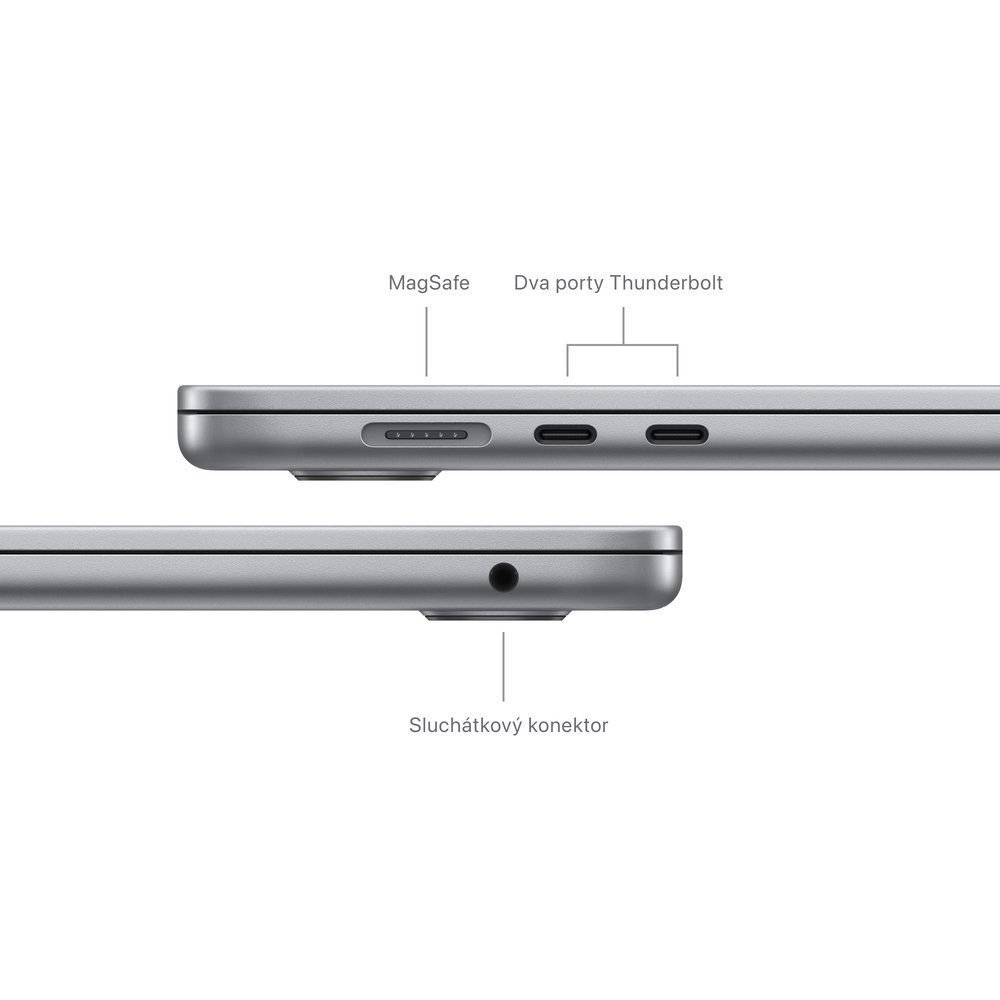 MacBook Air 15" Apple M3 8core CPU 10core GPU 16GB 512GB Vesmírně Šedý CZ