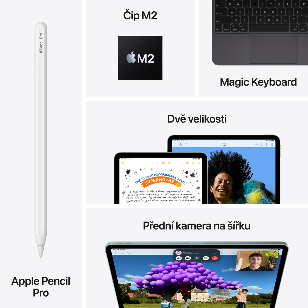 iPad Air 13" Wi-Fi + Cellular 1TB Fialový (2024)