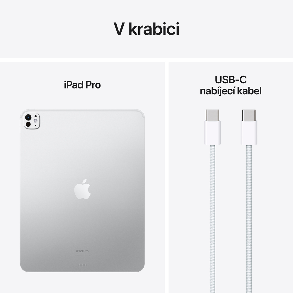 iPad Pro 13" Wi-Fi 2TB Stříbrný (2024) - sklo s nanotexturou