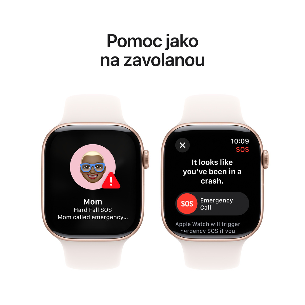 Apple Watch Series 10 GPS 46mm Růžově zlatý hliník se světle růžovým sportovním řemínkem - M/L