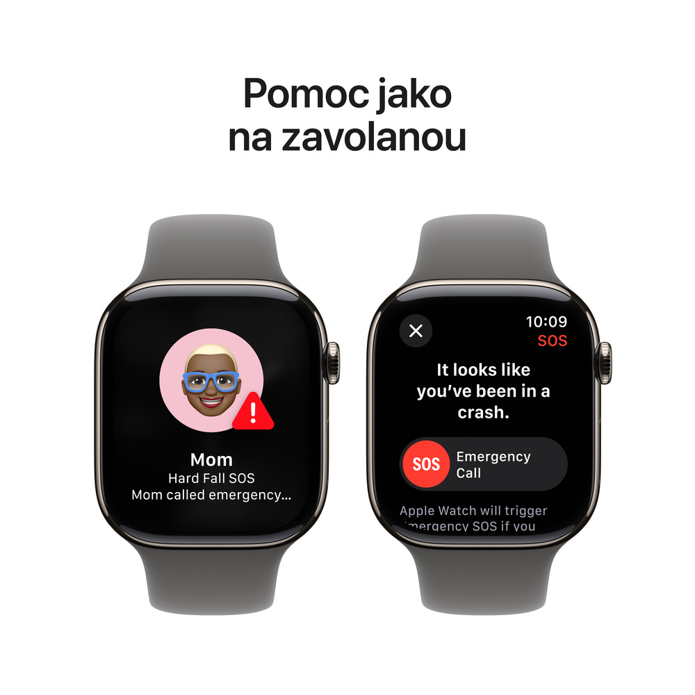 Apple Watch Series 10 GPS + Cellular 42mm Natural Titanium Case with Stone Grey Sport Band - S/M