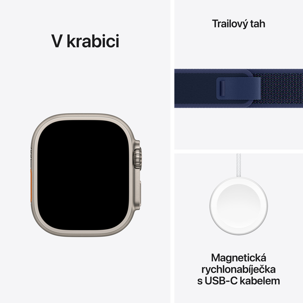 Apple Watch Ultra 2 GPS + Cellular 49mm Přírodní titan s námořnickým oceánským řemínkem