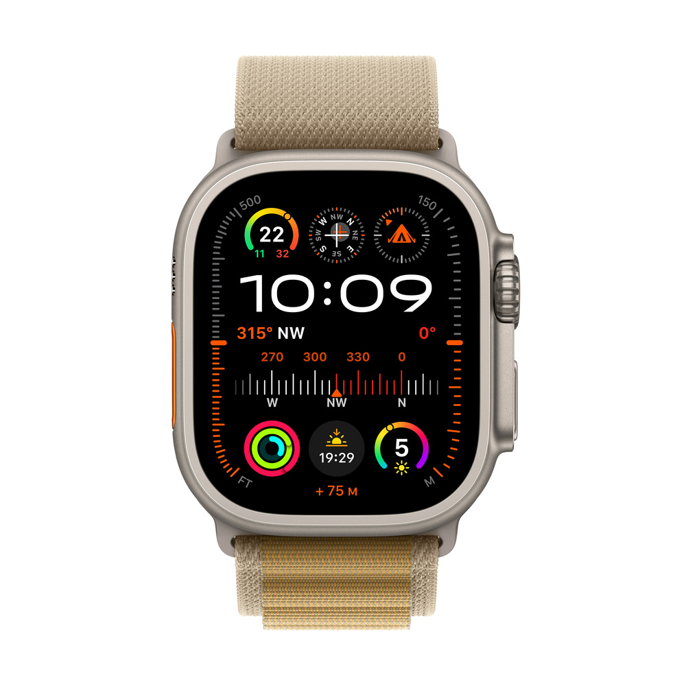 Apple Watch Ultra 2 GPS + Cellular 49mm Natural Titanium Case s Tan Alpine Loop-Small