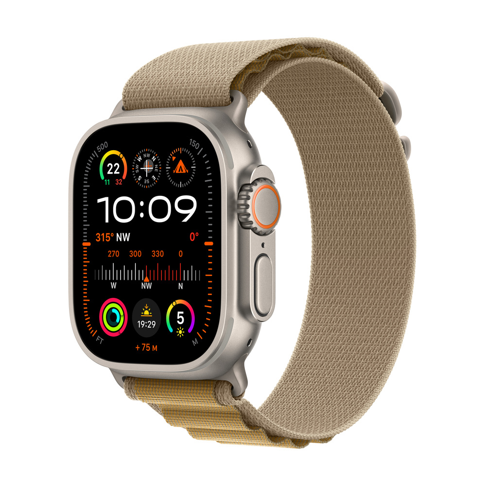 Apple Watch Ultra 2 GPS + Cellular 49mm Natural Titanium Case s Tan Alpine Loop-Large