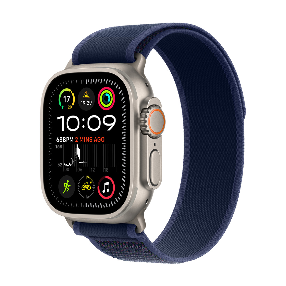 Apple Watch Ultra 2 GPS + Cellular 49mm Přírodní titan s modrým trailovým tahem - M/L