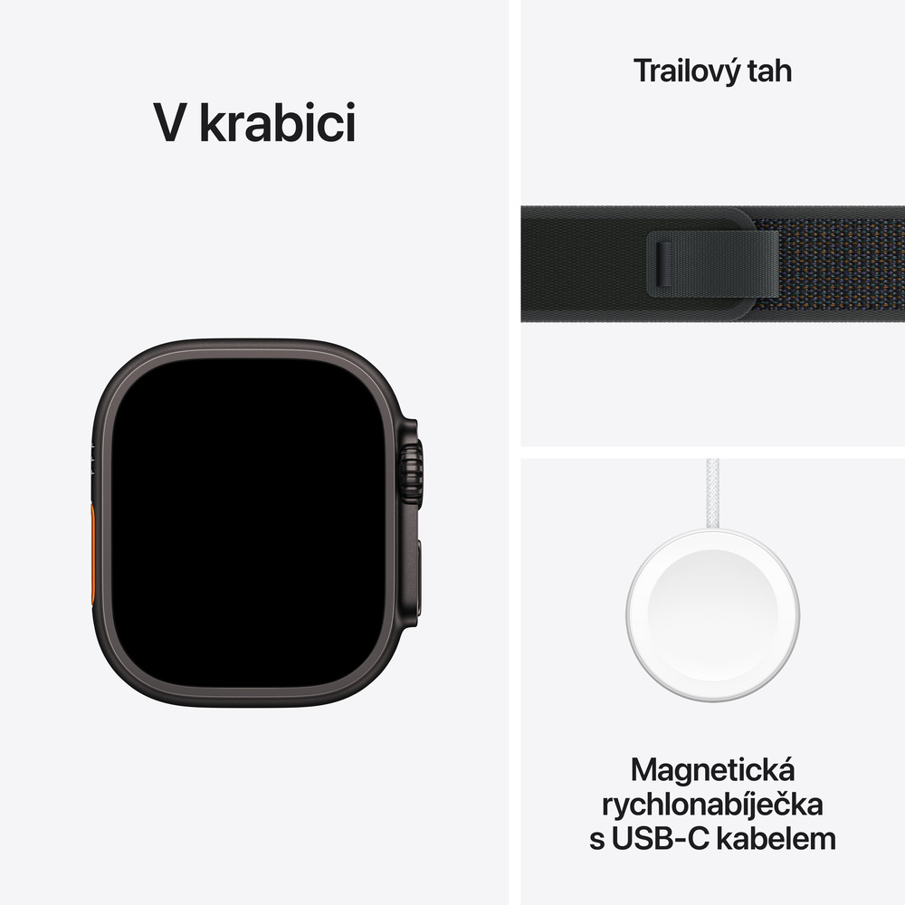 Apple Watch Ultra 2 GPS + Cellular 49mm Black Titanium Case with Black Trail Loop-M/L