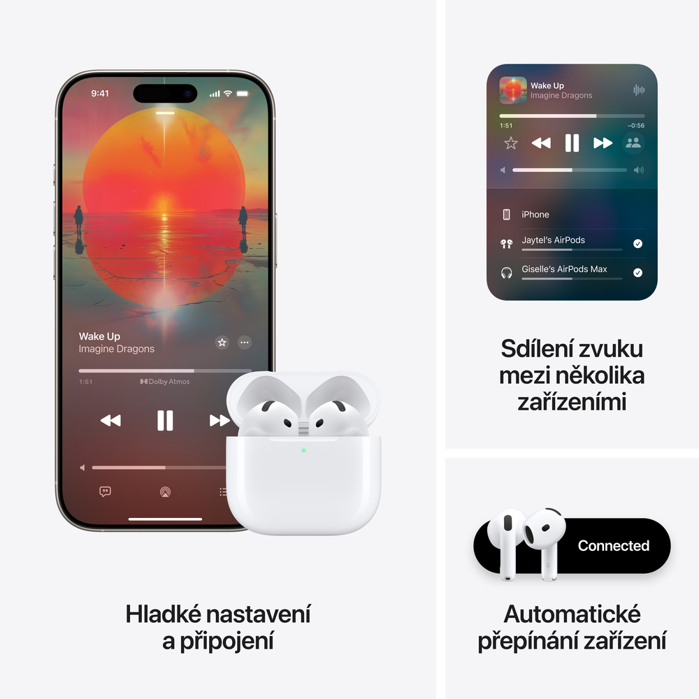 Apple AirPods (4. generace) s aktivním potlačením hluku