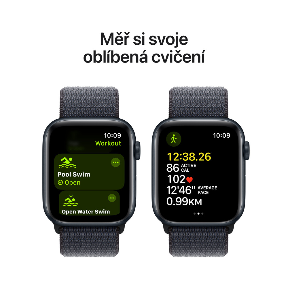 Apple Watch SE GPS 40mm Midnight Aluminium Case with Ink Sport Loop