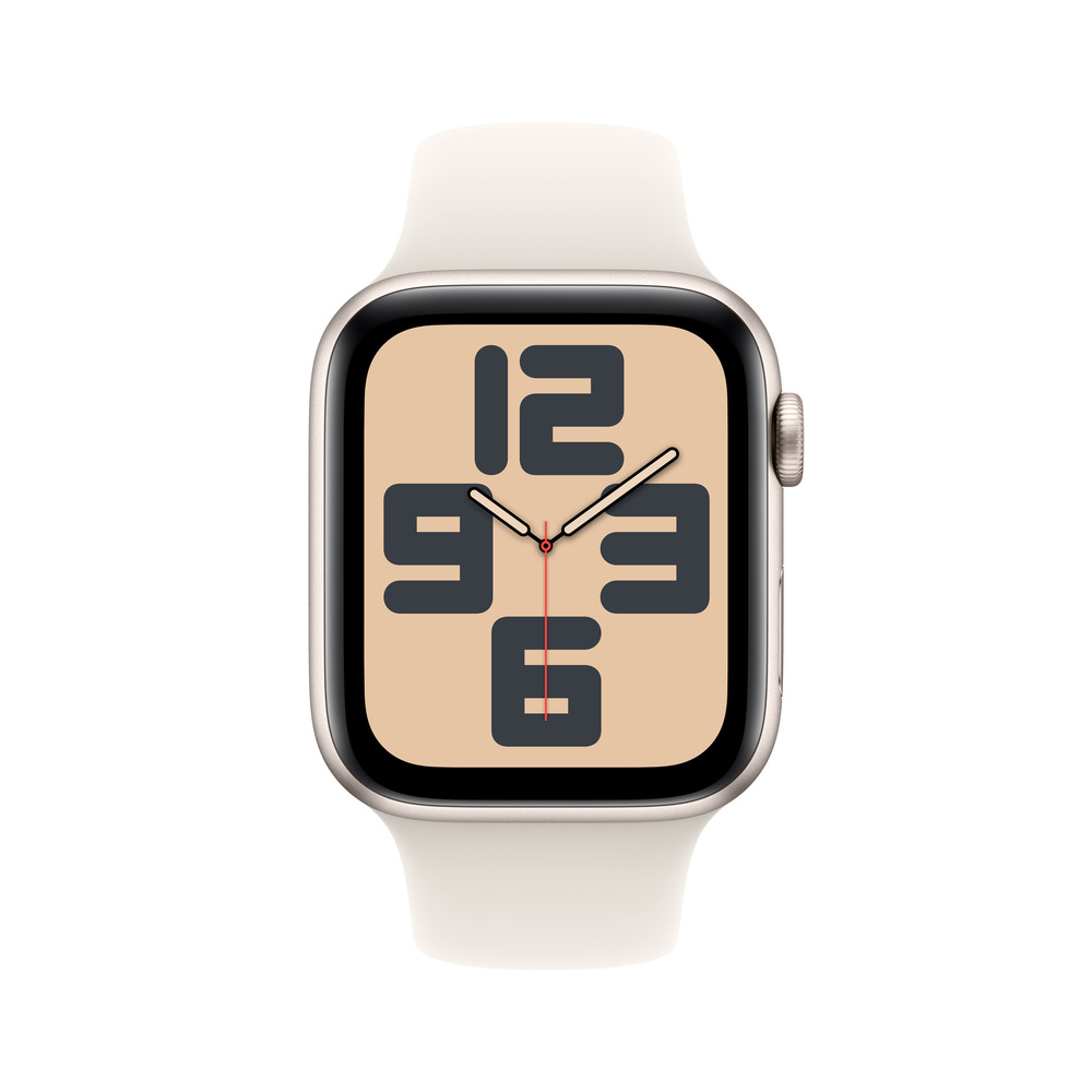 Apple Watch SE GPS + Cellular 40mm Starlight Aluminium Case with Starlight Sport Band-S/M