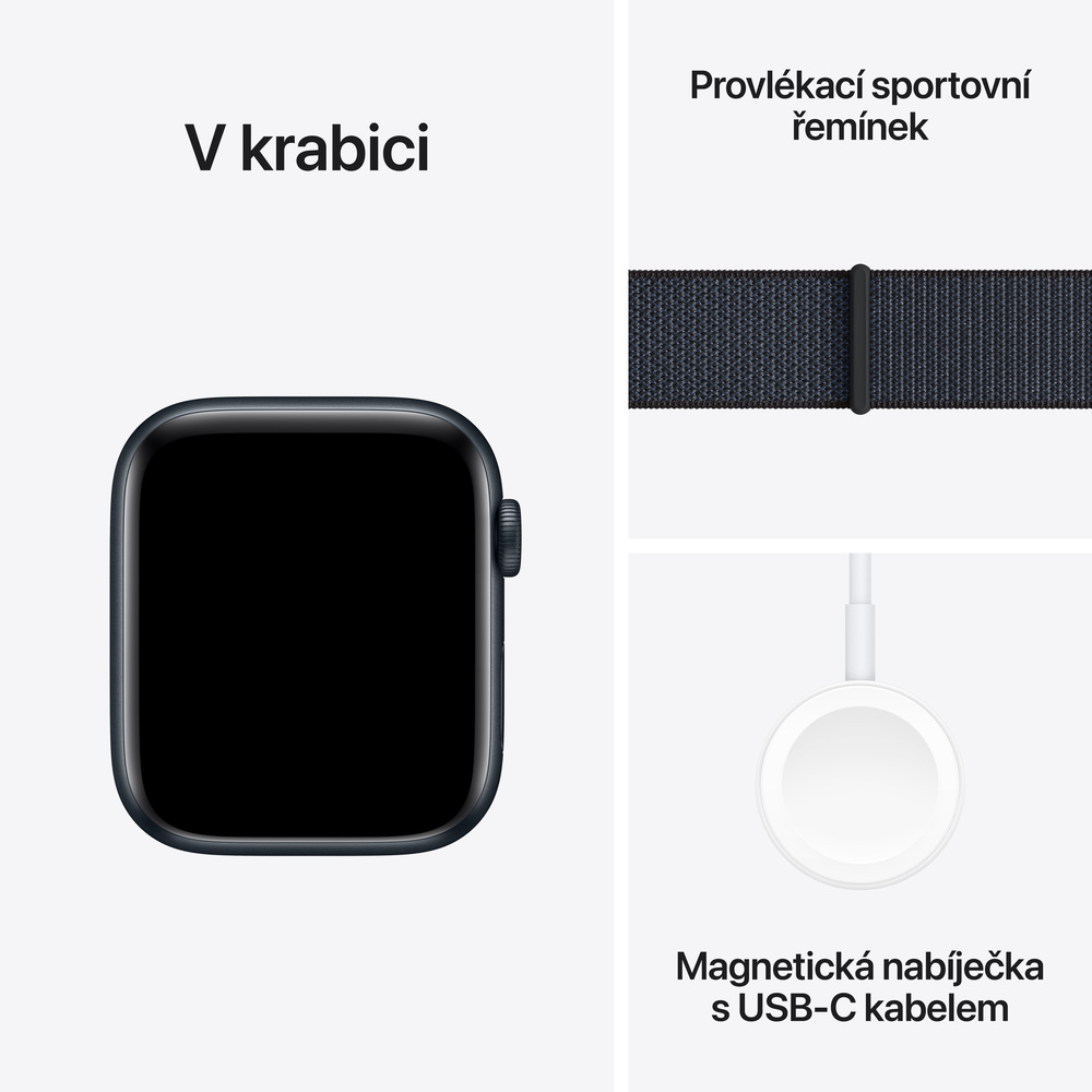Apple Watch SE GPS + Cellular 44mm Midnight Aluminium Case with Ink Sport Loop