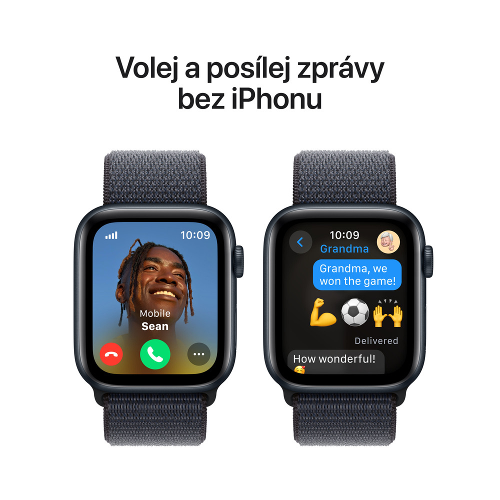 Apple Watch SE GPS + Cellular 44mm Midnight Aluminium Case with Ink Sport Loop