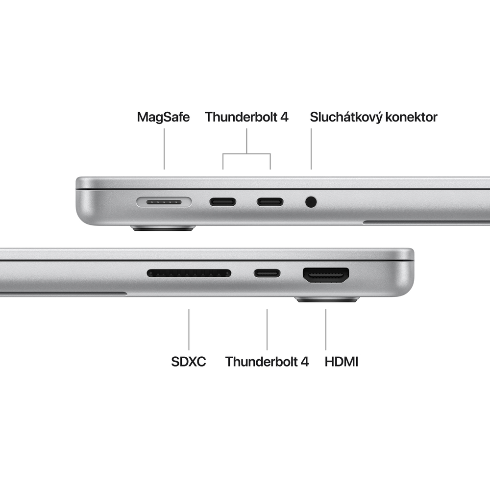 MacBook Pro 14" Apple M4 10core CPU 10core GPU 16GB 512GB Stříbrný CZ