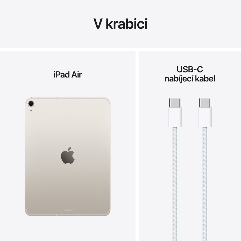 iPad Air 11" Wi-Fi + Cellular 128GB Hvězdně bílý (2025)