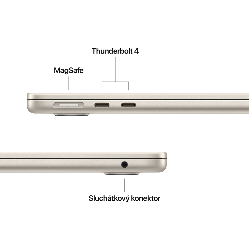 EDU MacBook Air 13" Apple M4 10core CPU 8core GPU 16GB 256GB Hvězdně Bilý CZ