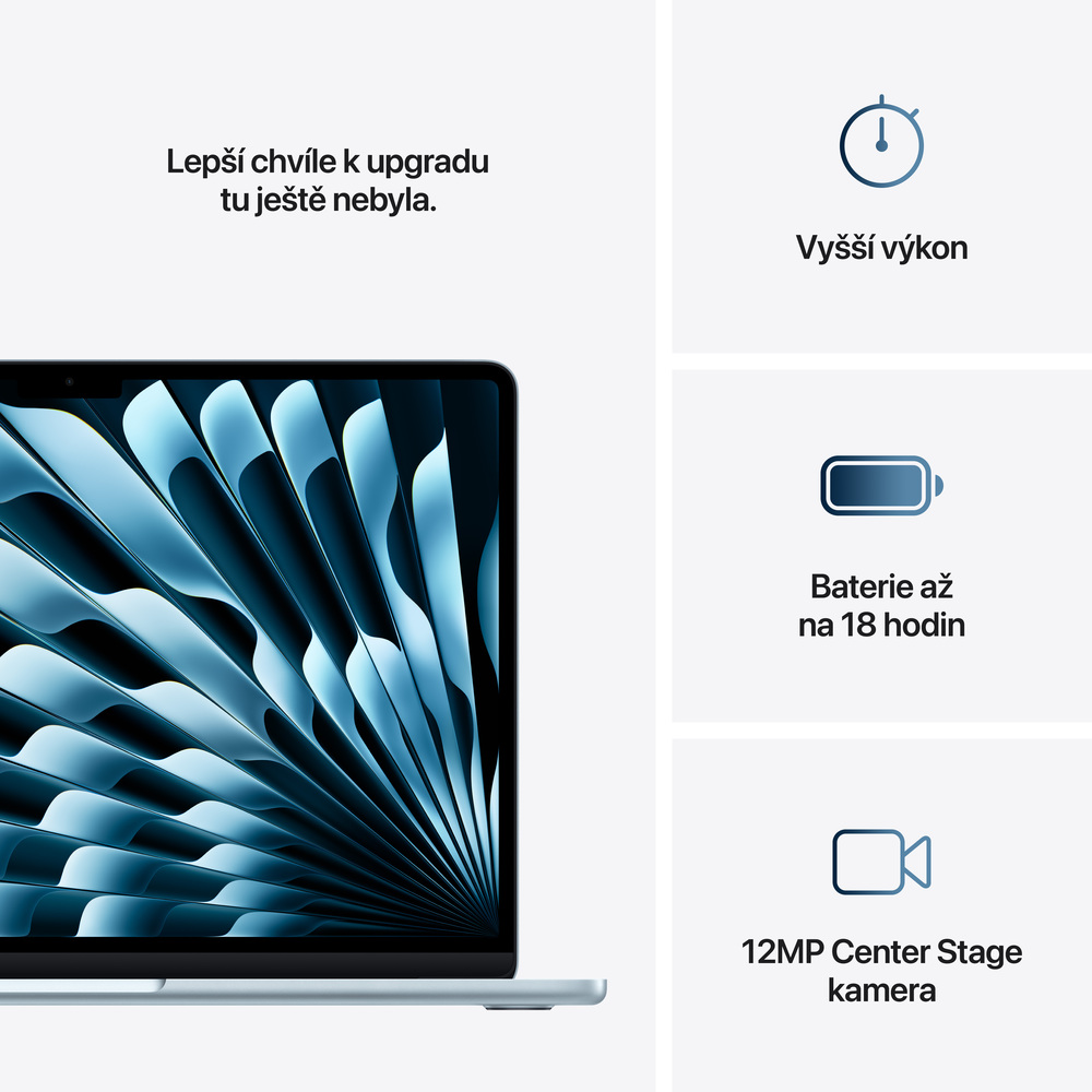 EDU MacBook Air 13" Apple M4 10core CPU 10core GPU 24GB 512GB Blankytně modrý CZ