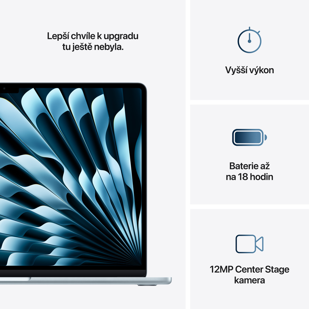 EDU MacBook Air 15" Apple M4 10core CPU 10core GPU 16GB 512GB Blankytně Modrý CZ