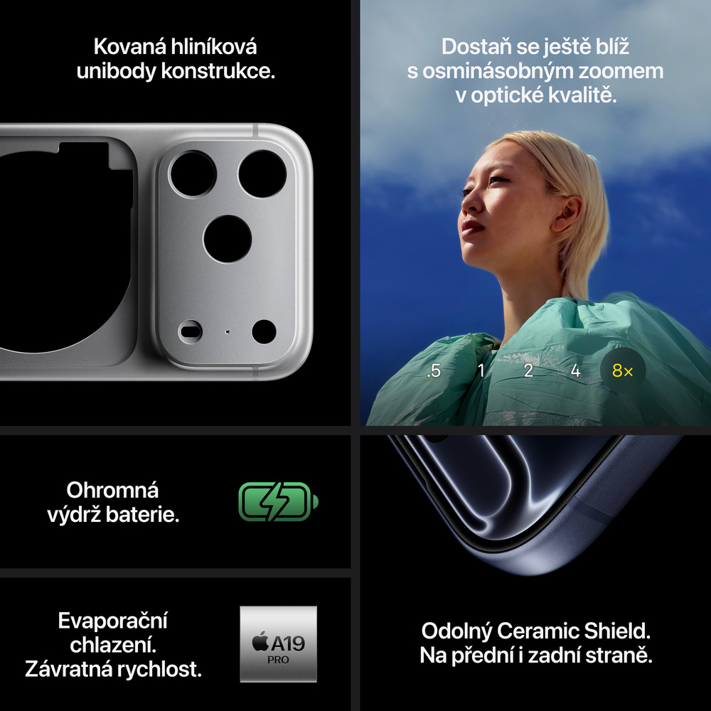 iPhone 17 Pro 256GB Stříbrná