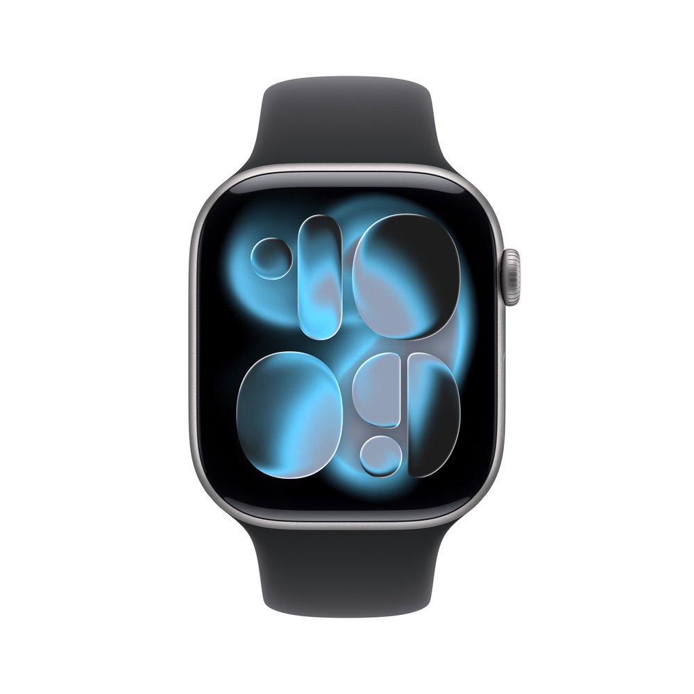Apple Watch Series 11 GPS + Cellular 46mm Vesmírně šedý hliník s černým sportovním řemínkem - S/M
