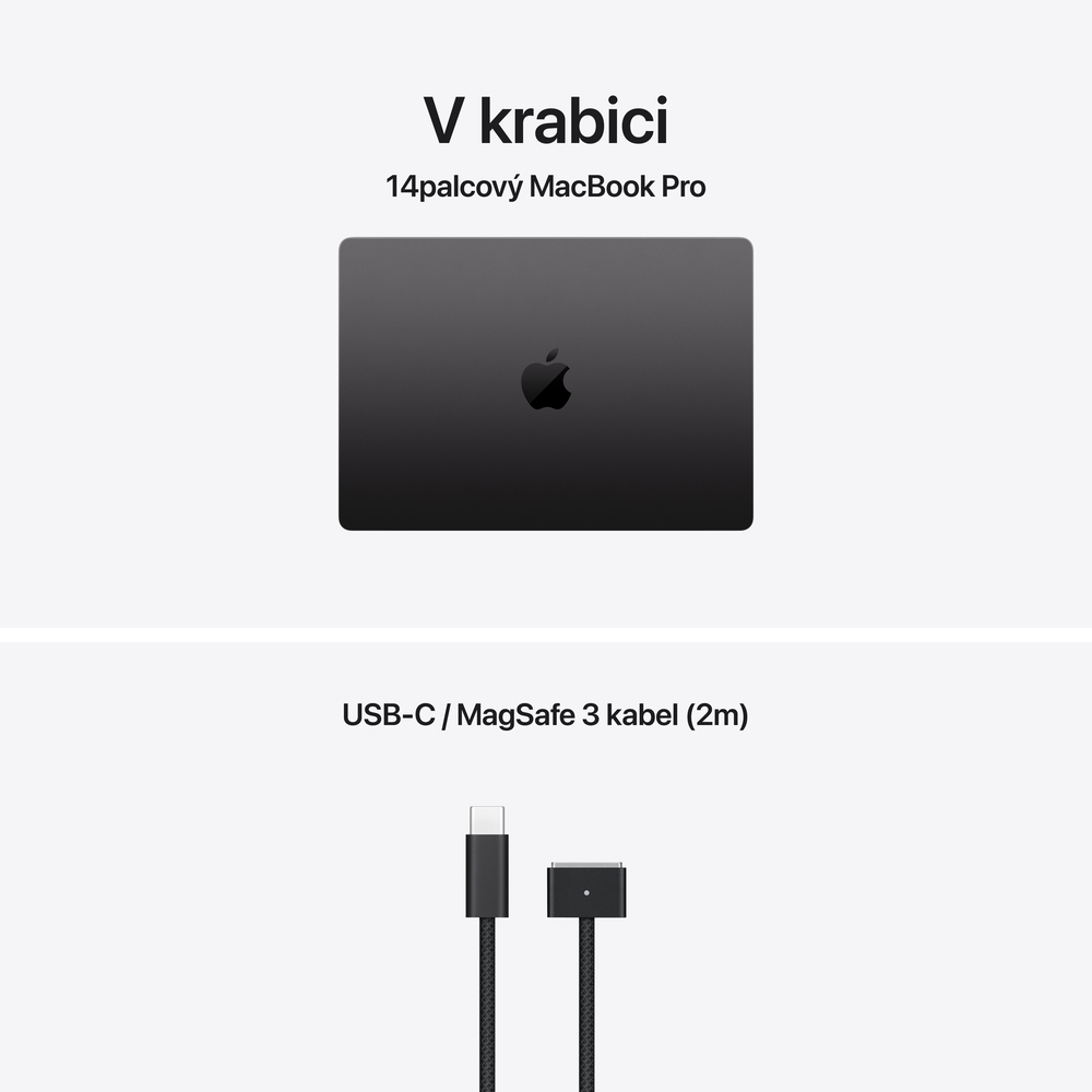 MacBook Pro 14" Apple M5 10core CPU 10core GPU 24GB 1TB Vesmírně Černý CZ
