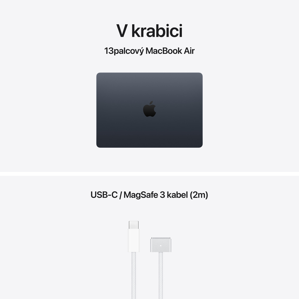 MacBook Air 13" Apple M5 10core CPU 8core GPU 16GB 512GB Temně inkoustový CZ