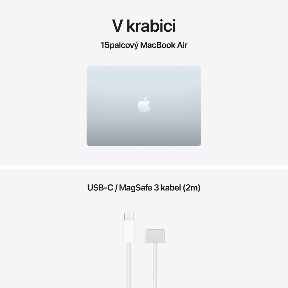 MacBook Air 15" Apple M5 10core CPU 10core GPU 16GB 1TB Blankytně modrý CZ
