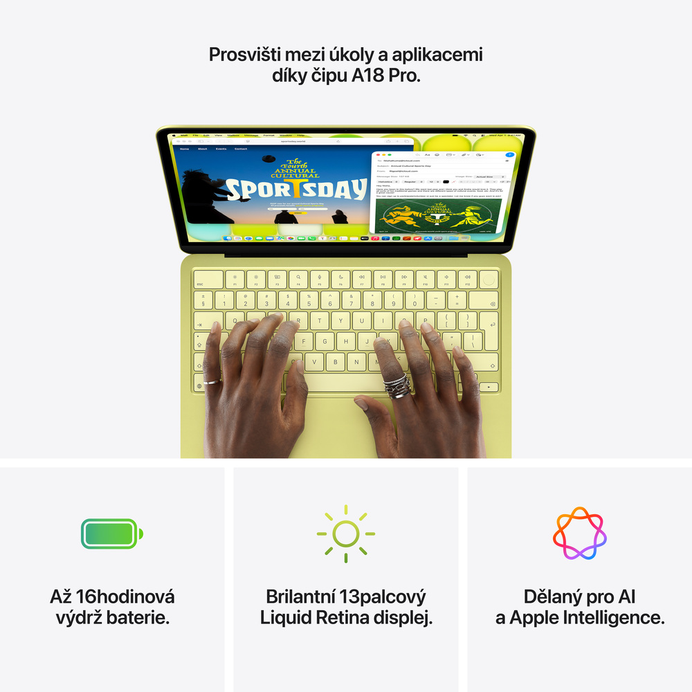 MacBook Neo Apple A18 Pro 6core CPU 5core GPU 8GB 512GB Ruměný CZ
