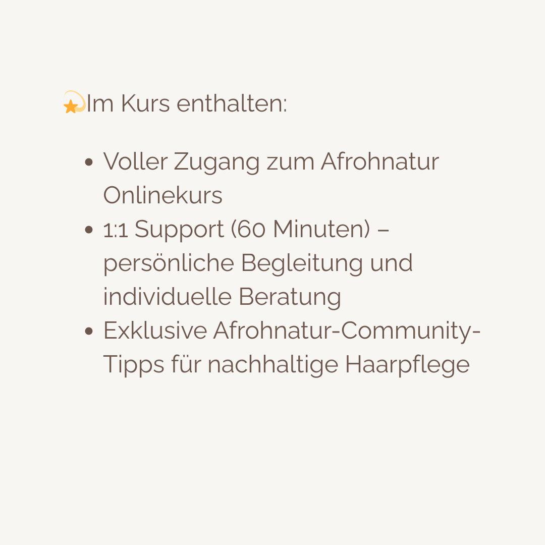🌿 Onlinekurs Afrohnatur Basics: Gesunde Lockenpflege für Einsteiger:innen