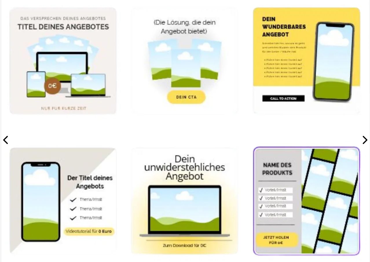 50 Canva-Vorlagen für Facebook und Instagram Ads