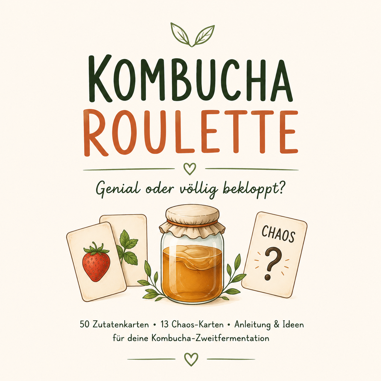 Produktabbildung zu Kombucha-Roulette – 50 Zutaten & 13 Chaos-Karten für kreative Zweitfermentation