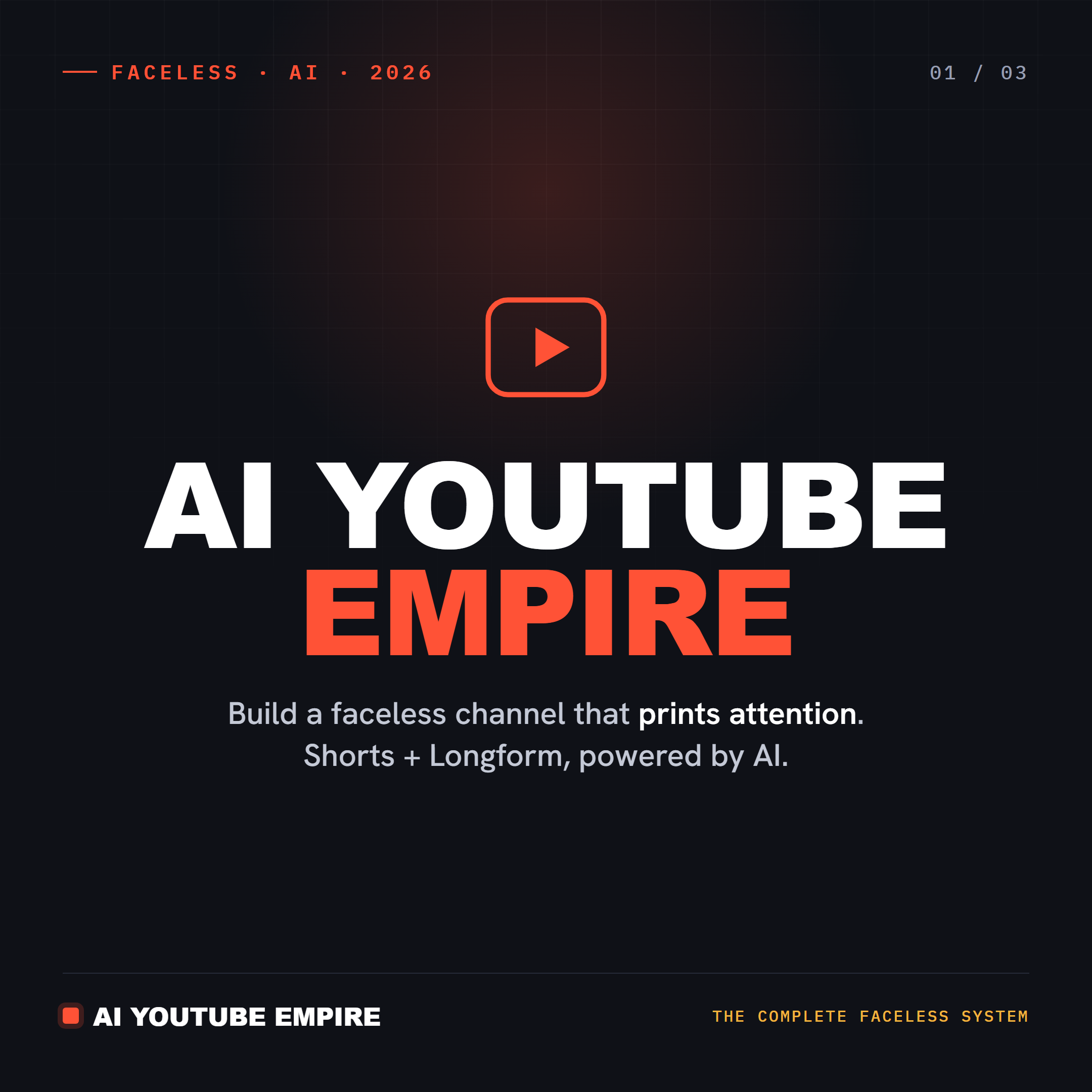 Produktabbildung zu AI YouTube Empire — The Complete Faceless AI YouTube Blueprint (Shorts + Longform)