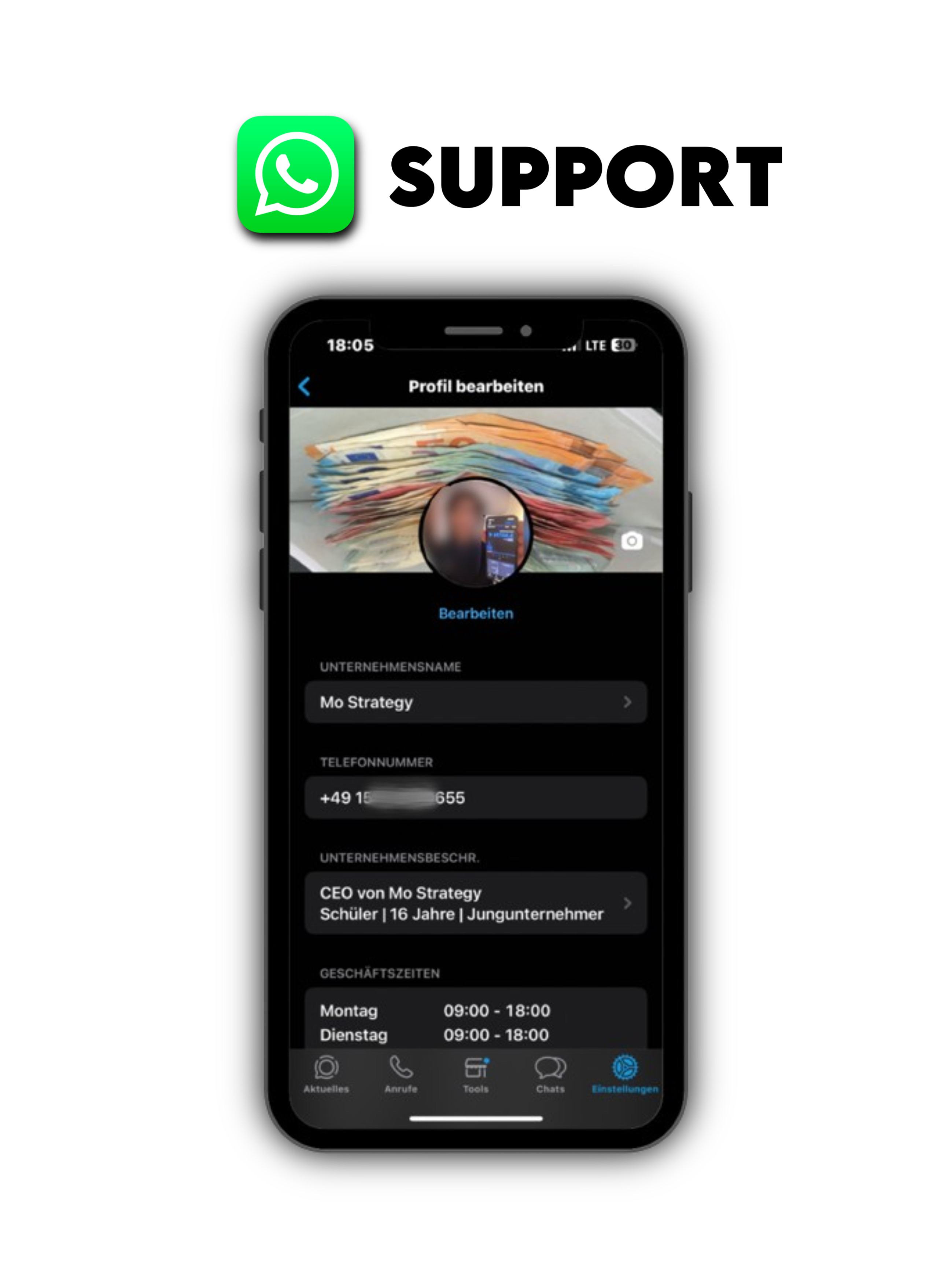Mo WhatsApp Support
