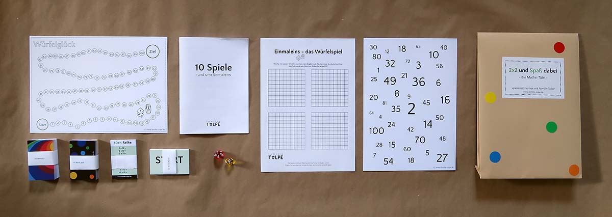 Die Mathe-Tüte: Spaß mit dem Einmaleins mit 1x1-Spielen