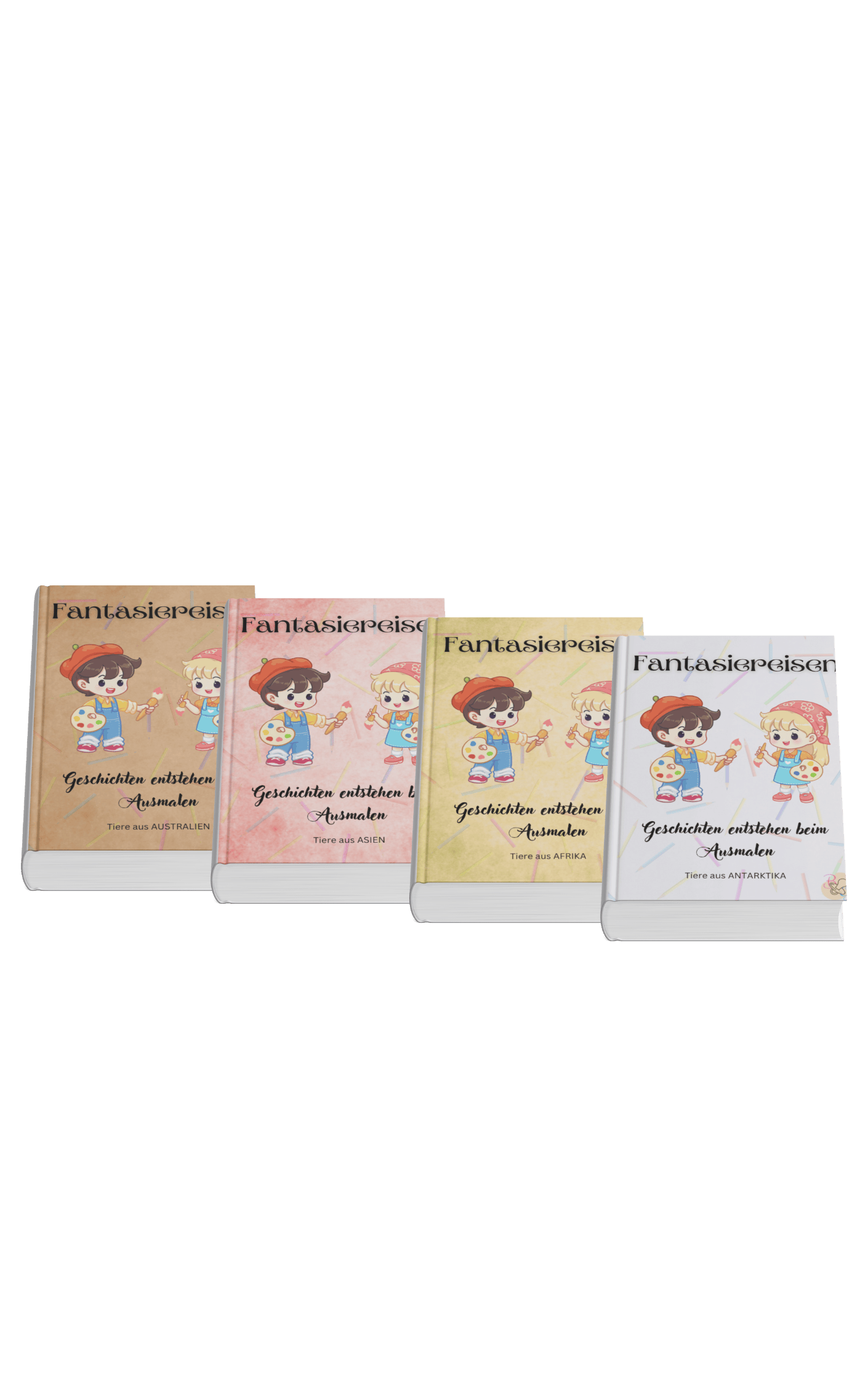 NEU ! Jetzt als Set verfügbar.  Fantasiereisen - Geschichten entstehen beim Ausmalen