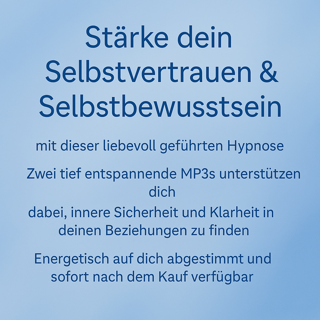 Hypnosefiles als mp3-downloads – Stärkung für dein Selbstvertrauen & Selbstbewusstsein