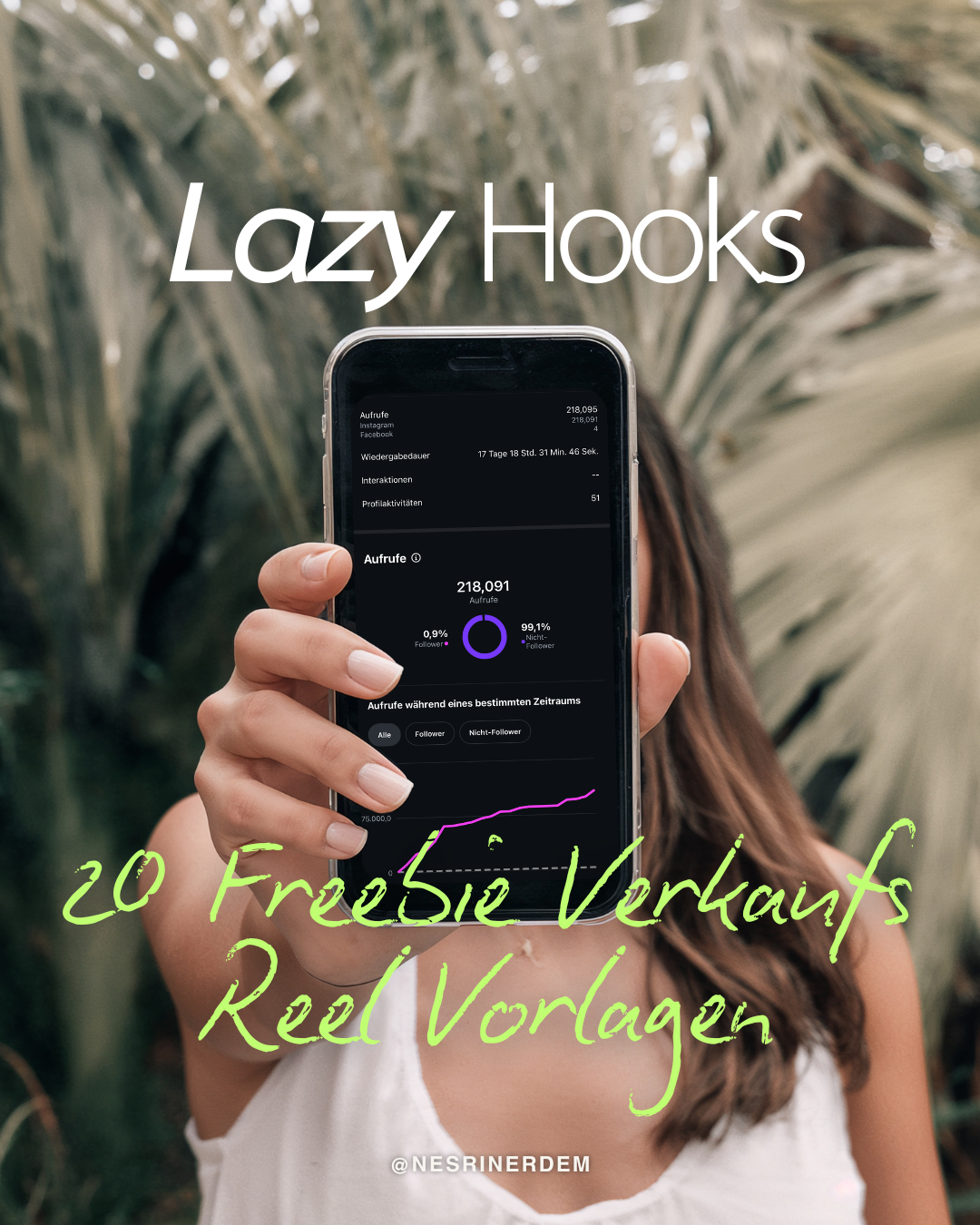 Lazy Hooks – 20 virale Hook- & Caption-Vorlagen für Reels, die verkaufen inkl. ManyChat Guide