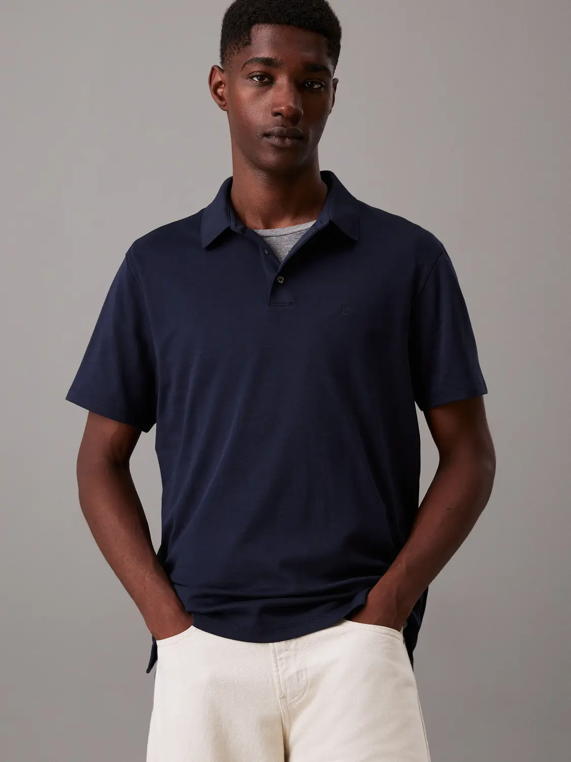 SS SUPIMA CHEST EMB POLO male