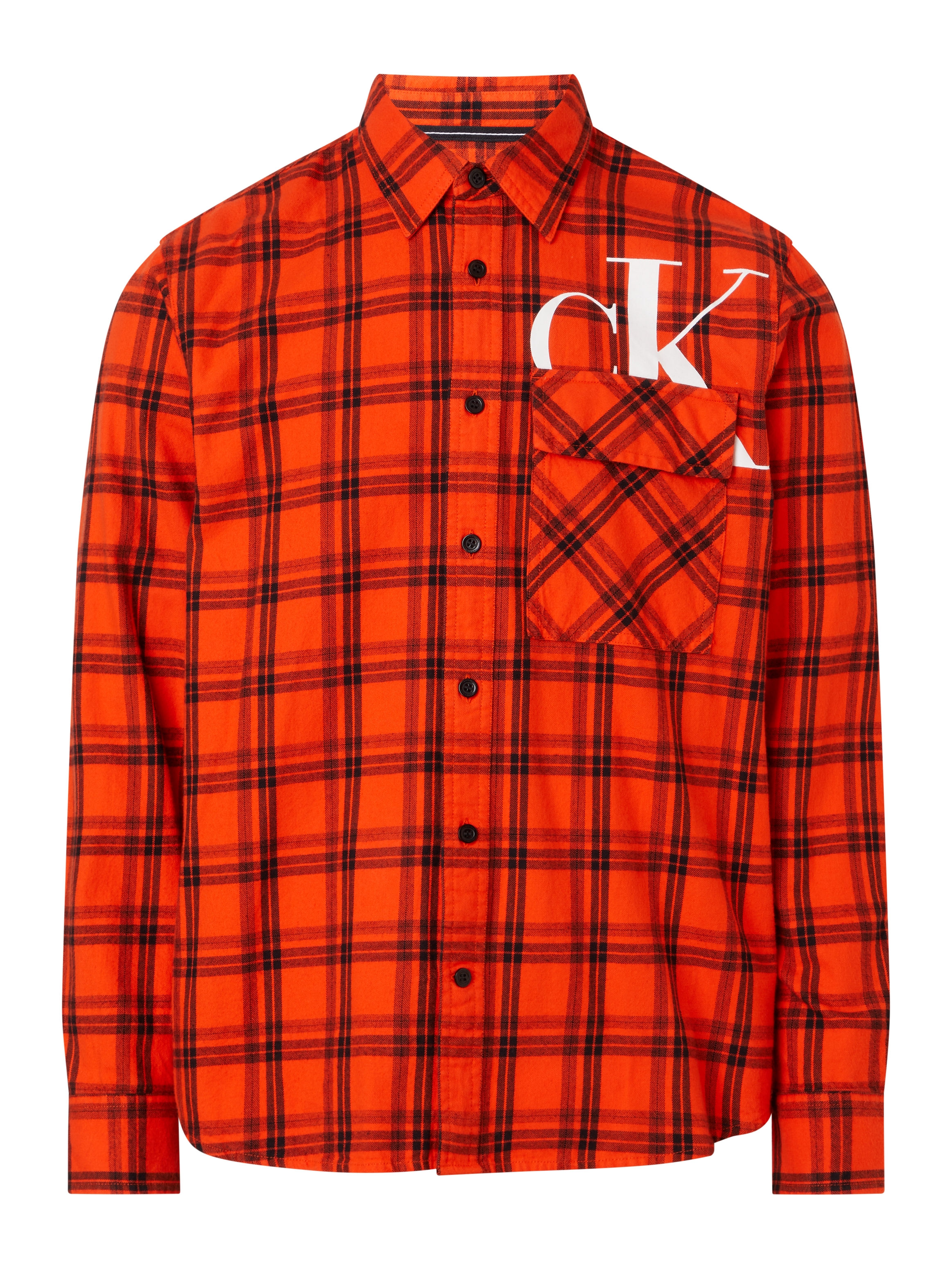 CUT OFF CK CHECK SHIRT male