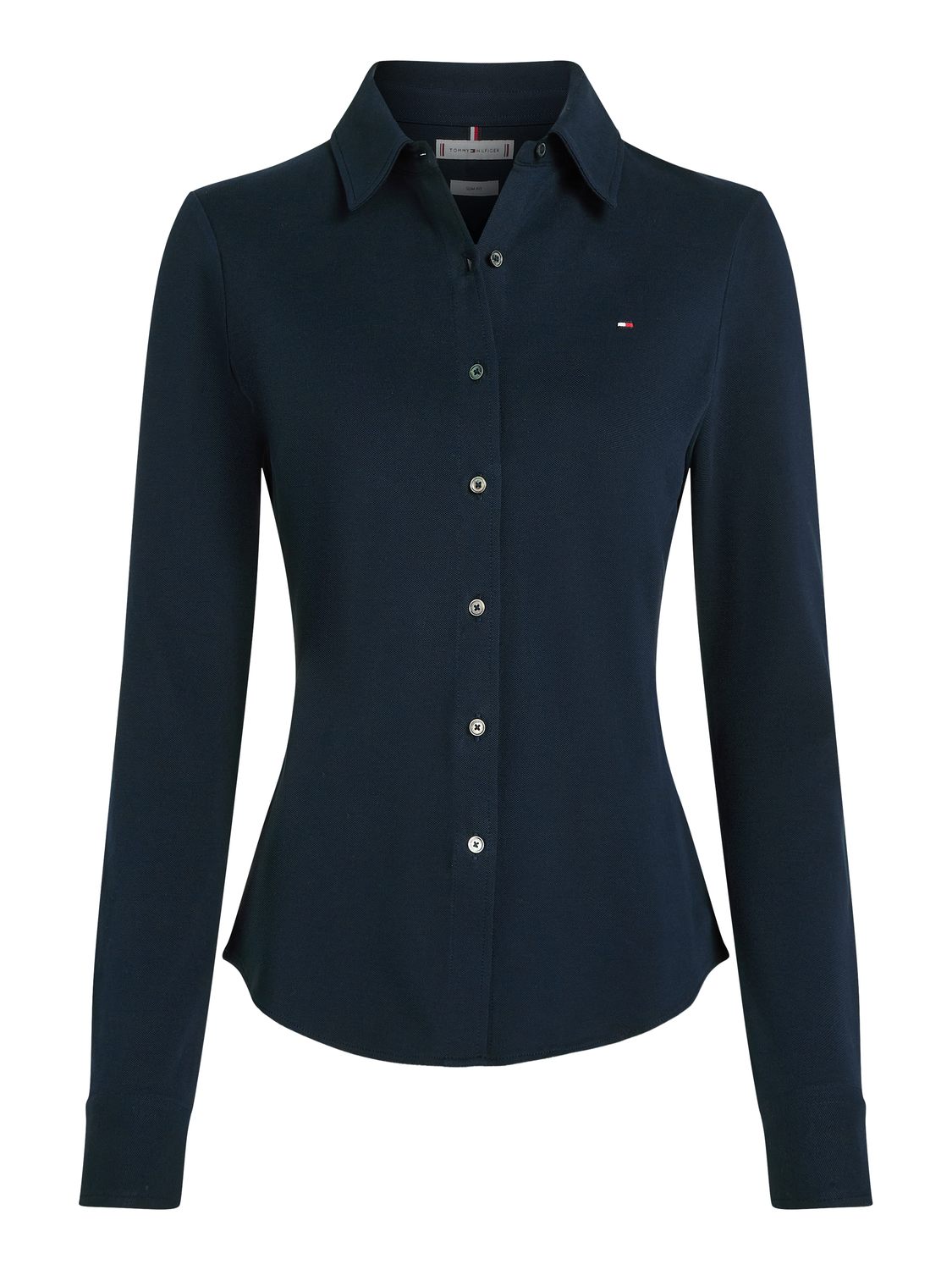 SLIM PIQUE LS SHIRT female