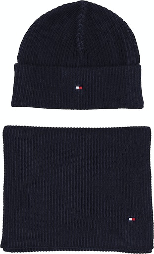 TOMMY HILFIGER Geschenkset Mütze und Schal- GP FLAG BEANIE & SCARF