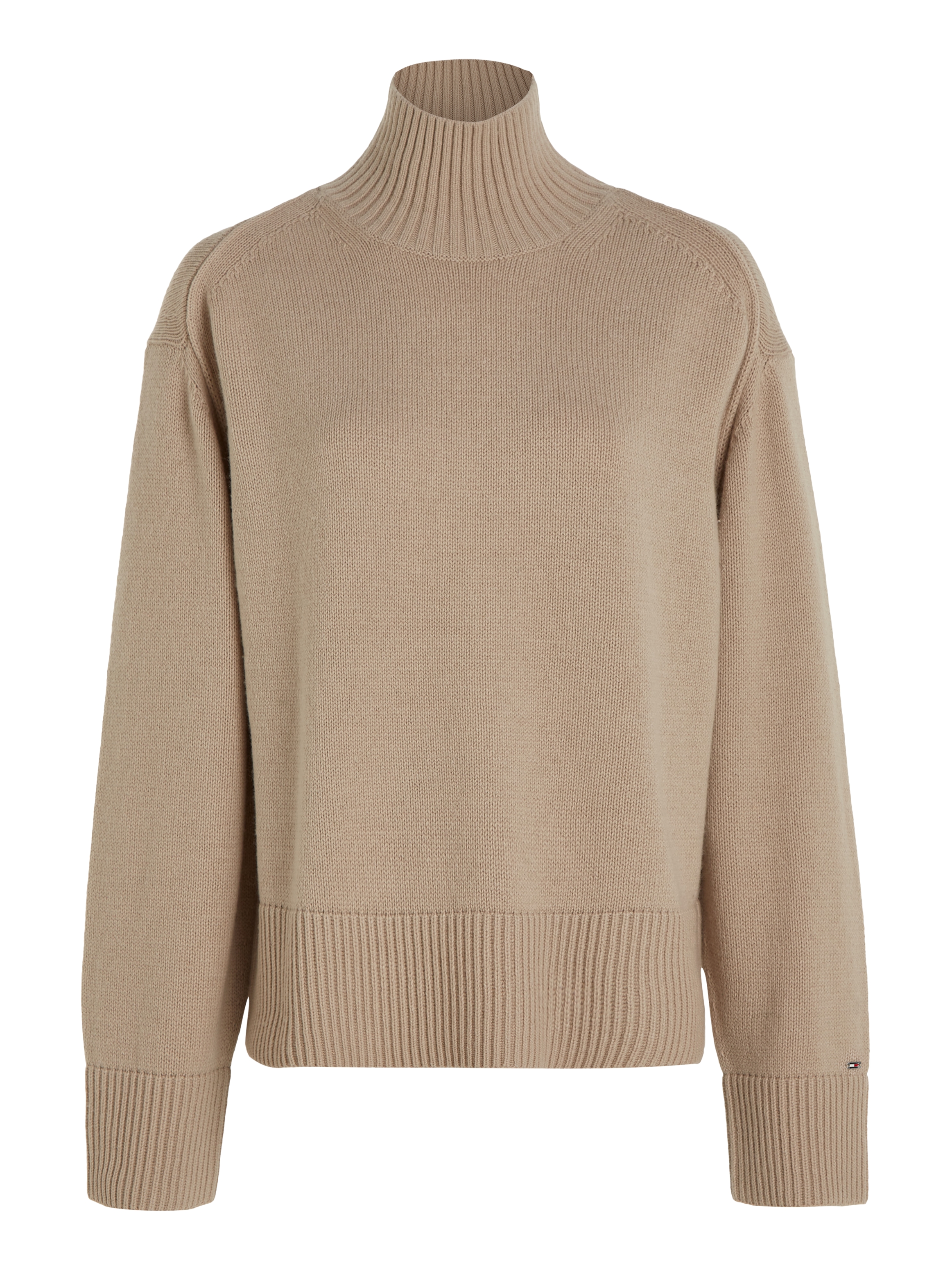 WOOL BLEND MOCK-NK SWEATER female
