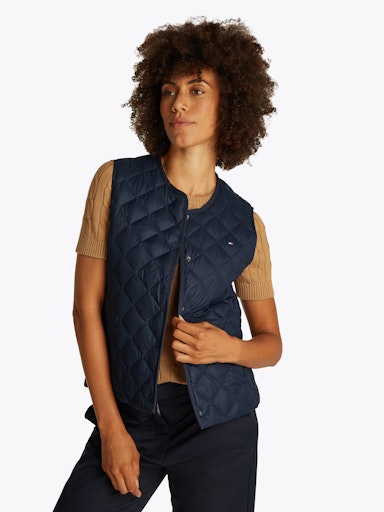 UL DOWN QUILT COLLARLESS VEST