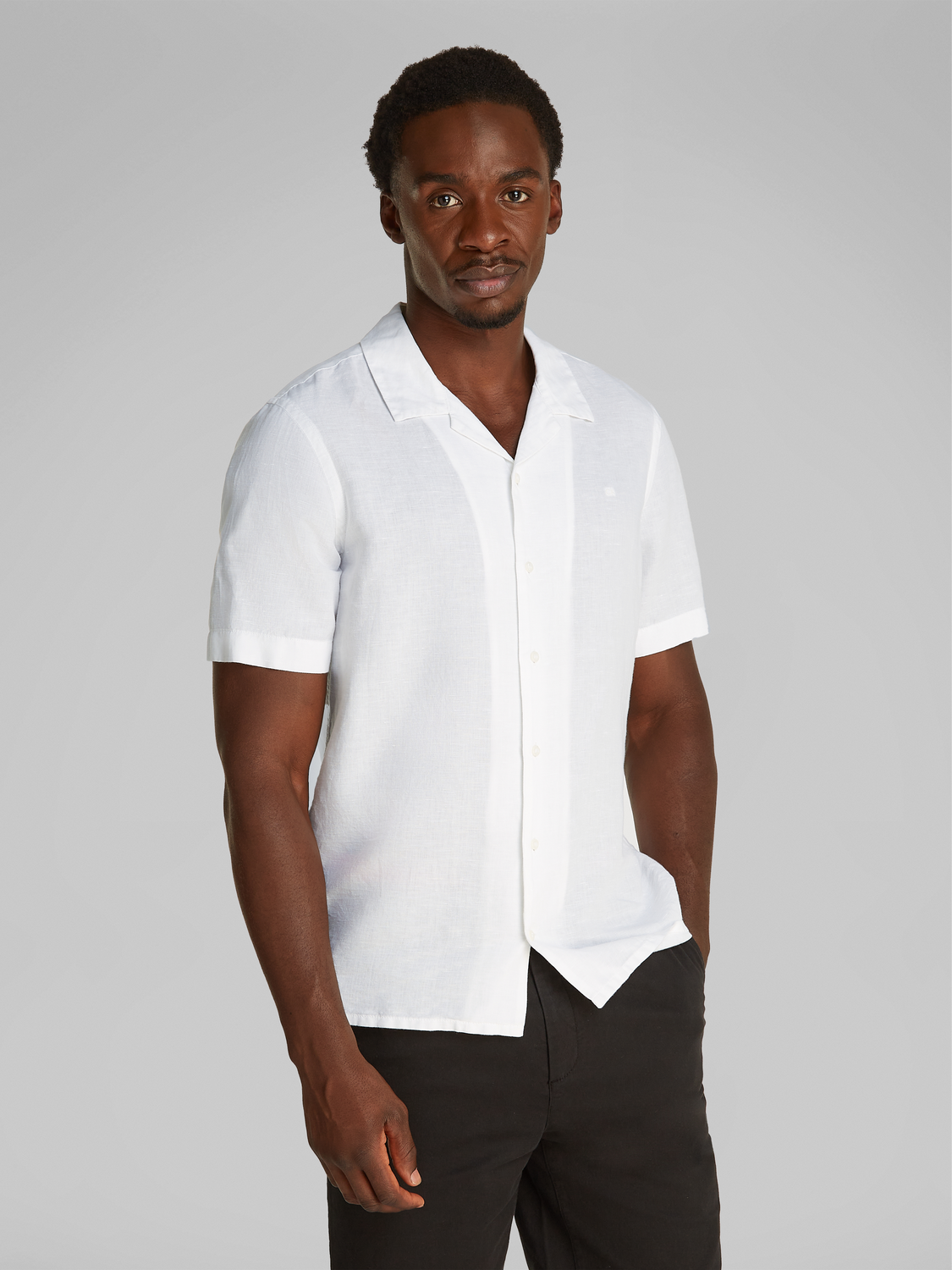 LINEN COTTON CUBAN S/S SHIRT male