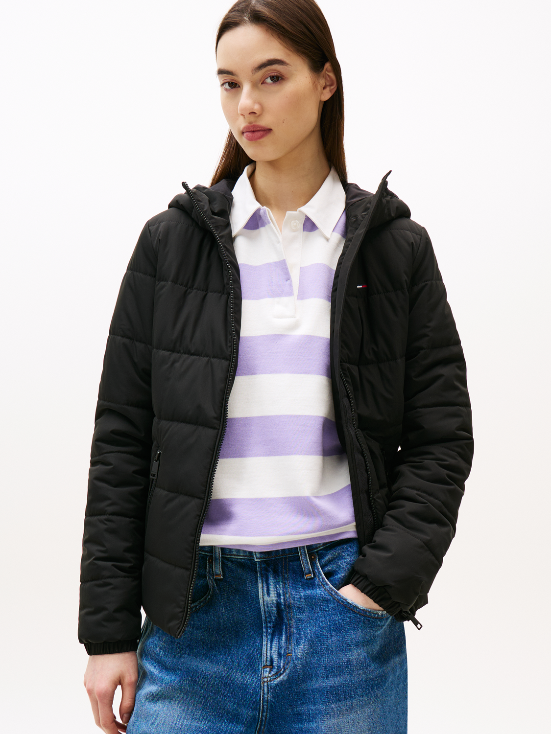 TJW SLIM LW HOODED PADDED JACKET female