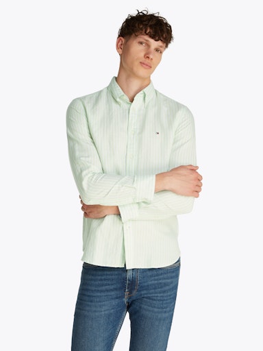 LINEN BLEND BOLD STRIPE
