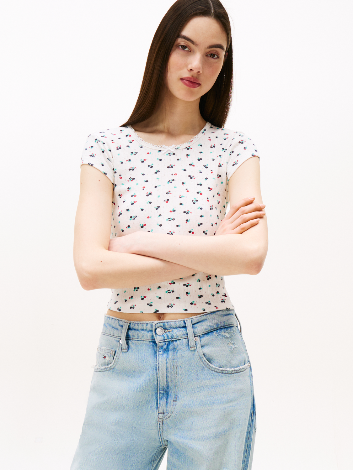TJW SLIM SH POINTELLE AOP SS female