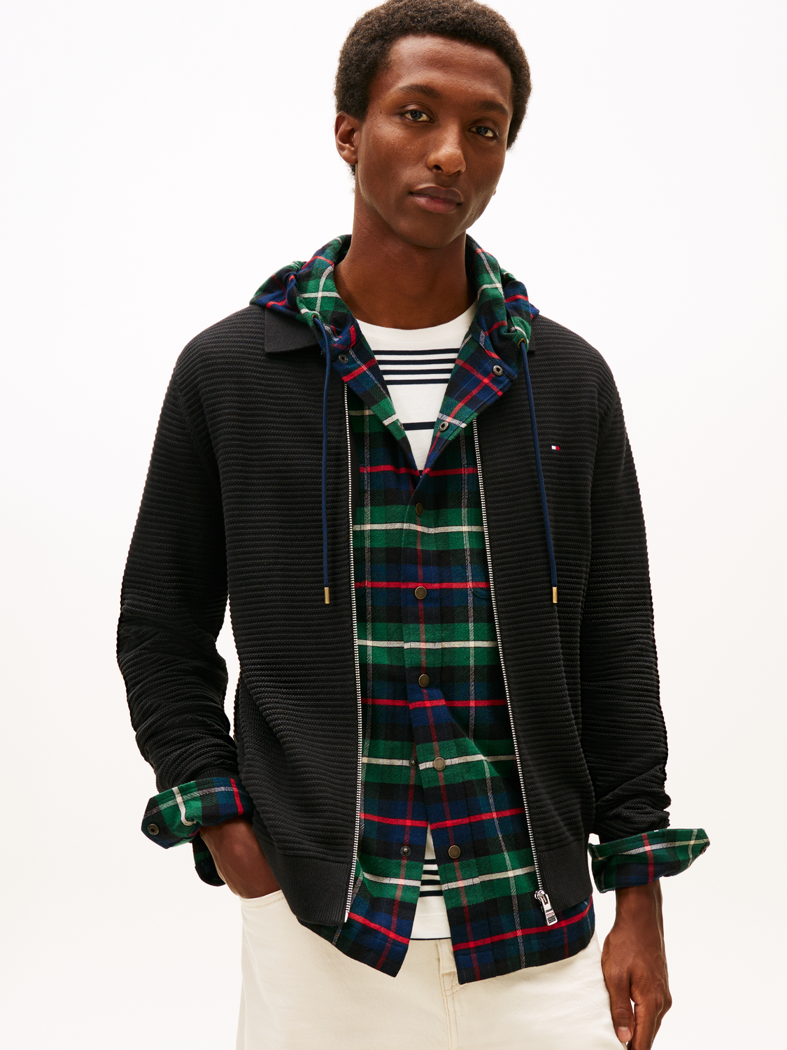 SEASONAL STRUCTURE ZIP THRU POLO male